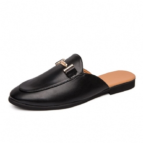 Baotou Papuče Pánske Letné Slip-on Ležérne Hráškové Kožené Sandále