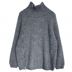 Luxi Fashion Dvojhlavový Diagonálny Sveter Rolák Dámsky Jesenný A Zimný Lenivý Ležérny