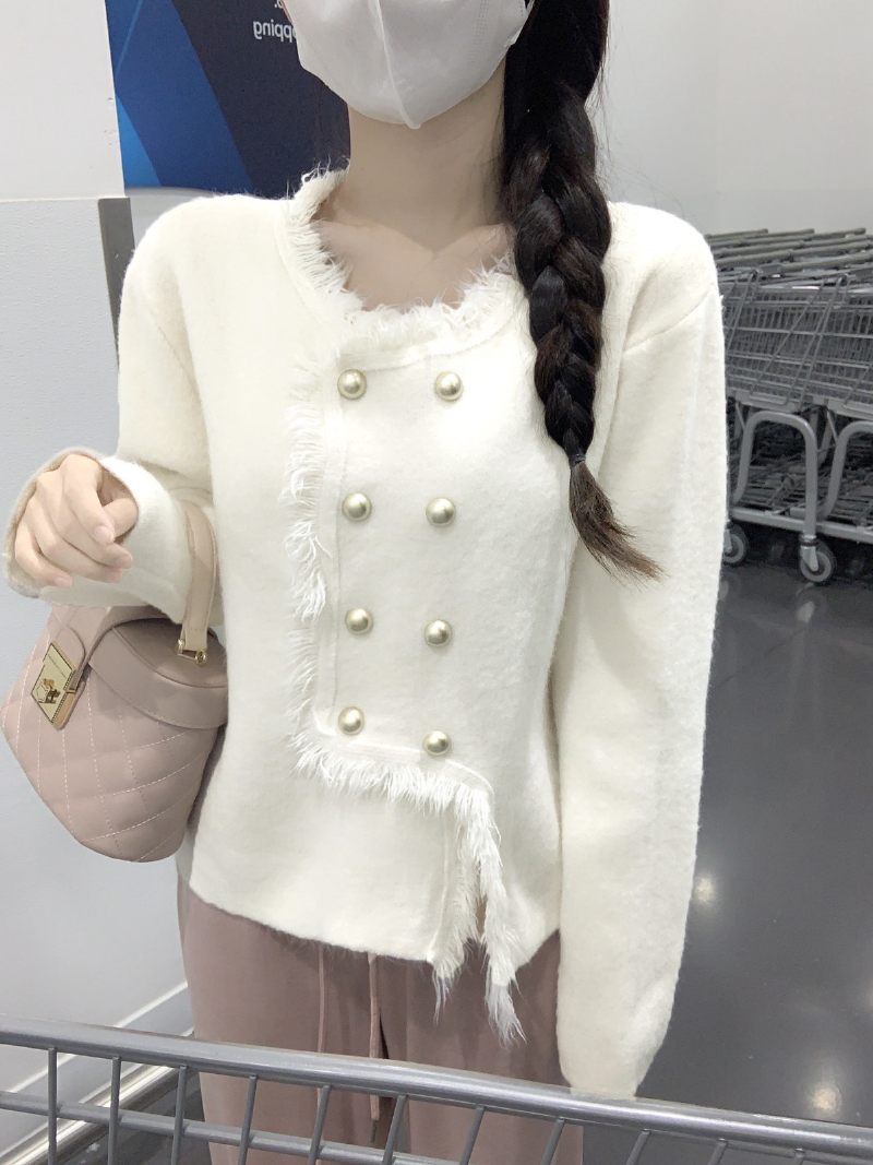 Temperamentné Úplety Svetre Topy Jarná Zahustená Bunda Cardigan Women