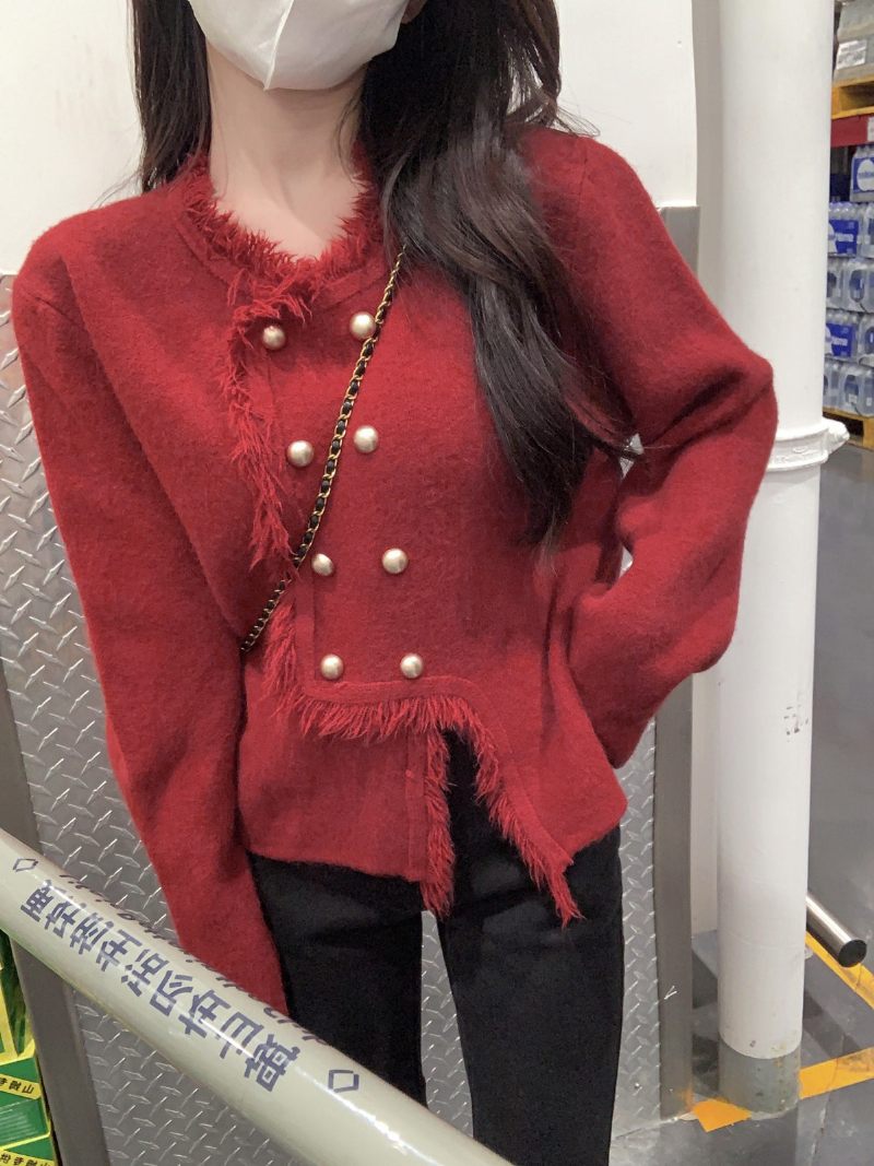 Temperamentné Úplety Svetre Topy Jarná Zahustená Bunda Cardigan Women