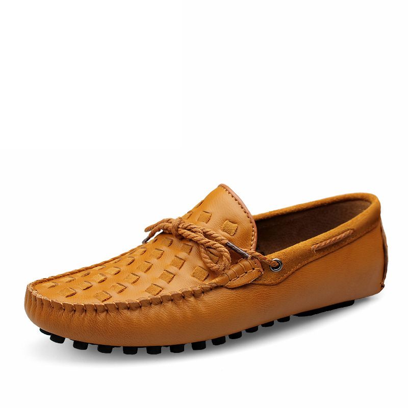 Fazuľové Topánky Pánske Šaty Mäkká Podrážka Ležérne Povalečové Pre Mládež Trendy Outdoorové Kožené
