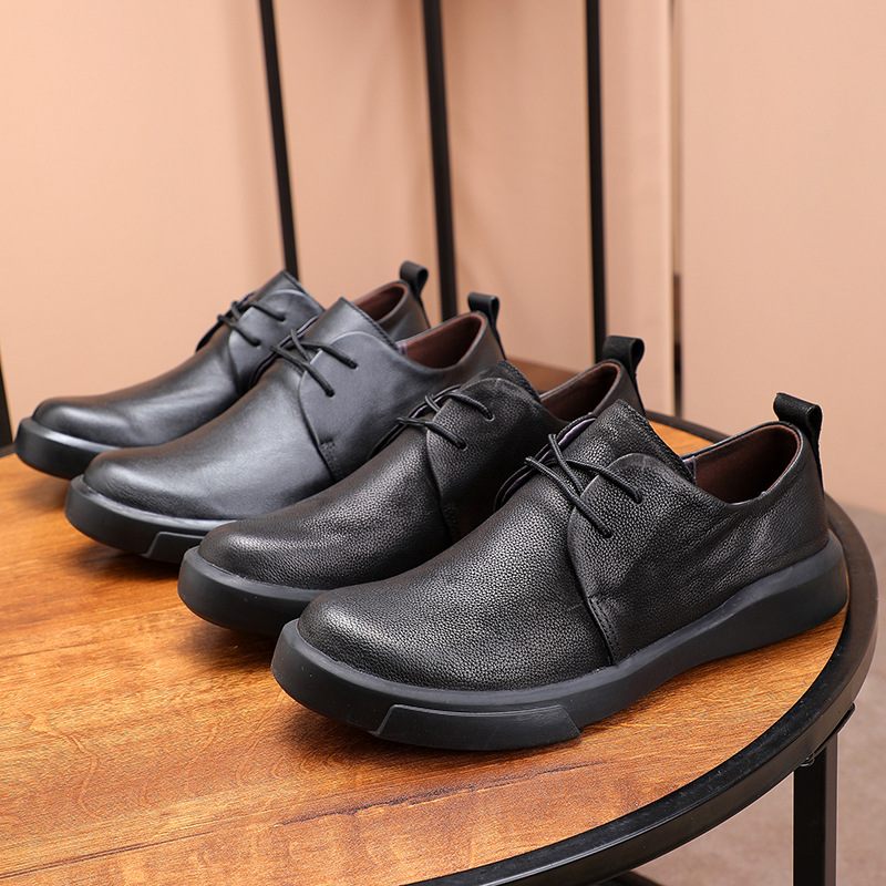 Pánske Topánky Na Voľný Čas Hovädzie Semišové Kože Retro Nízke Trendy Matné Spoločenské