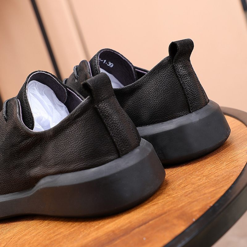 Pánske Topánky Na Voľný Čas Hovädzie Semišové Kože Retro Nízke Trendy Matné Spoločenské
