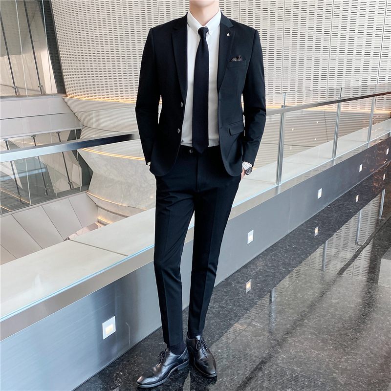 Pánske Obleky Kabát Slim Business Ležérne Profesionálne Formálne