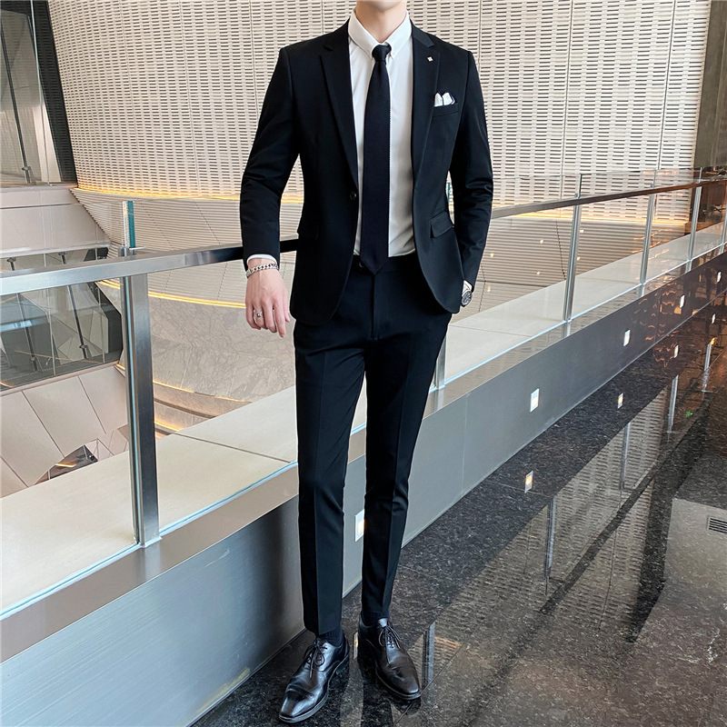 Pánske Obleky Kabát Slim Business Ležérne Profesionálne Formálne