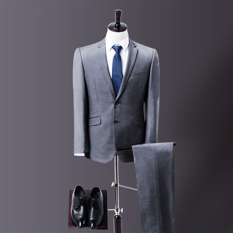 Pánske Obleky Professional Business Formal Black Workwear Coat