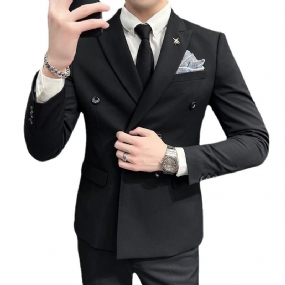 Pánske Obleky Slim-fit Dvojradové Trojdielne Trendy Banketové Šaty