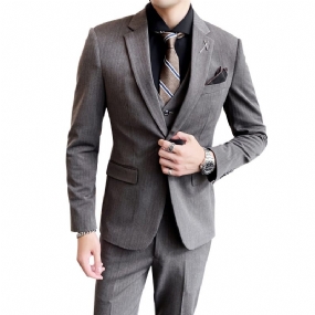 Pánsky Oblek Business Casual Trojdielny Spoločenský Slim Šaty