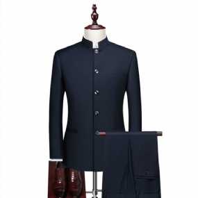 Trend Pánskeho Obleku Slim Fit So Stojačikom