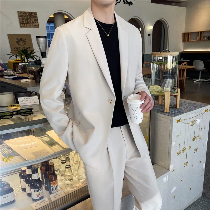 Trendy Pánska Voľná Bunda V Bielej Farbe