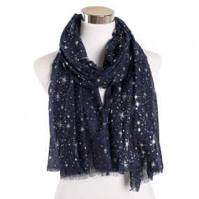 Bronzujúca Strieborná Šatka Starry Sky Shawl Dámska Galaxy