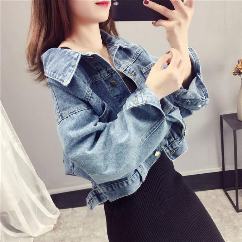 Džínsová Bunda Ladies Loose Cropped Jacket