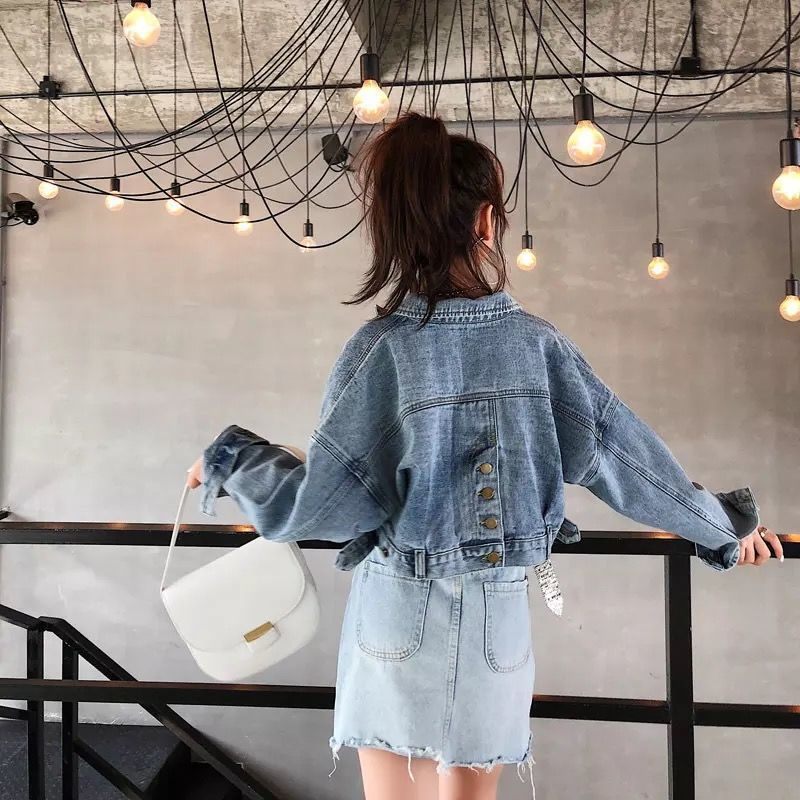 Džínsová Bunda Ladies Loose Cropped Jacket