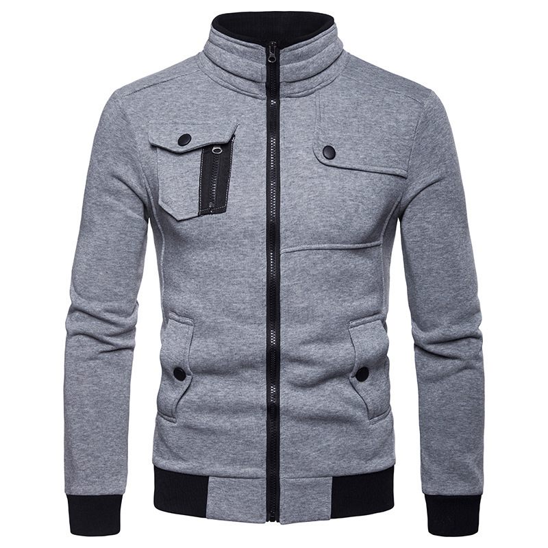Pánska Bunda S Golierom 2023 Multi Pocket Športová Cardigan