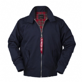 Pánska Bunda S Golierom Slim Fit Casual Khaki