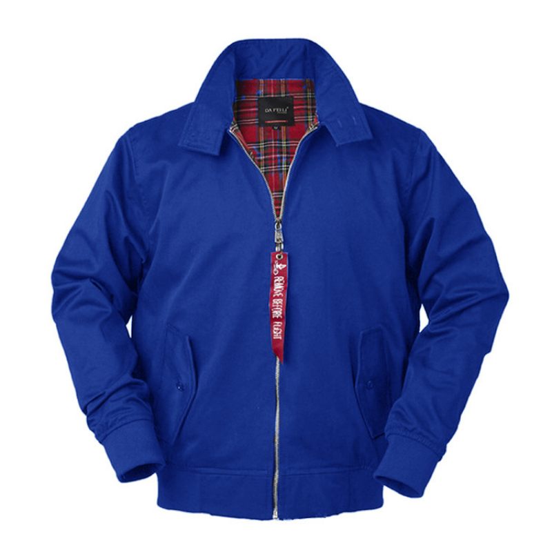 Pánska Bunda S Golierom Slim Fit Casual Khaki