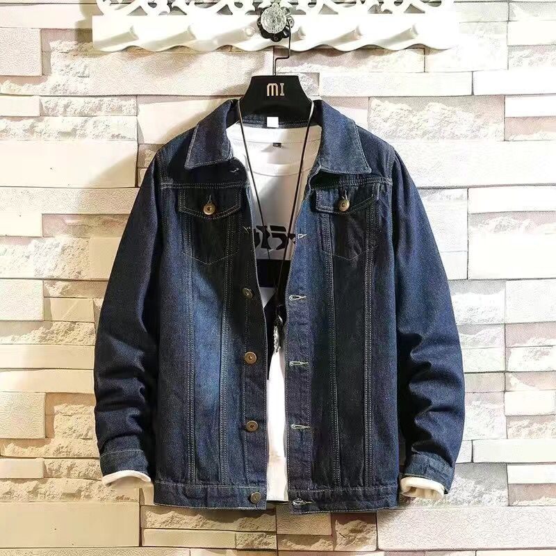 Pánska Bunda Z Roku 2023. Nový Trend Voľný Ležérny Denim