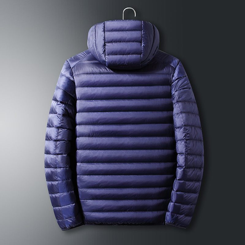 Pánska Krátka Bavlnená Bunda Slim Fit S Kapucňou Teplá Móda Na Voľný Čas