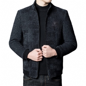 Pánske Bundy 2023 Stand Golier Casual Cropped Coat Slim Fit Zips