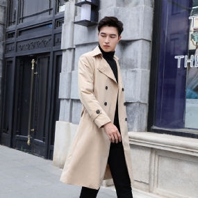 Pánska Vetrovka Slim Fit Ležérna Dlhá Voľná Trendy