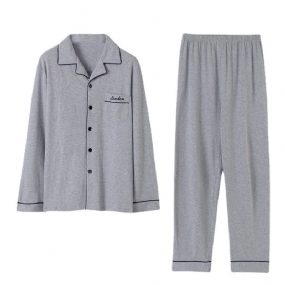 Pyžamo Z Čistej Bavlny S Dlhým Rukávom Cardigan Suit Super Loungewear