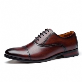 Pánske Spoločenské Topánky Kožené Business Oxford Shoes