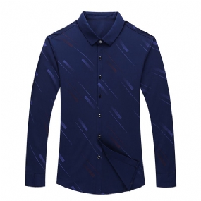 Pánske Košele Nová Móda Ležérne Slim Fit Fešák S Dlhým Rukávom