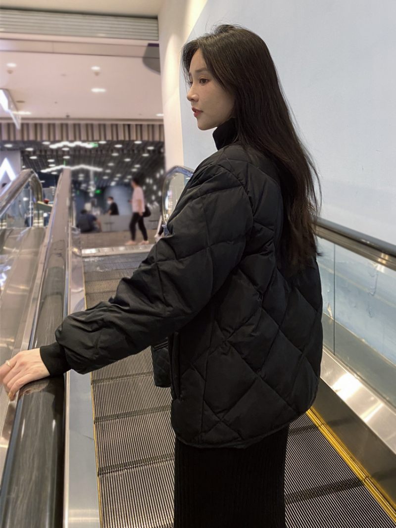 Dámska Bunda Rhombus Down Jacket 2023. Krátky Módny Kabát Ľahký