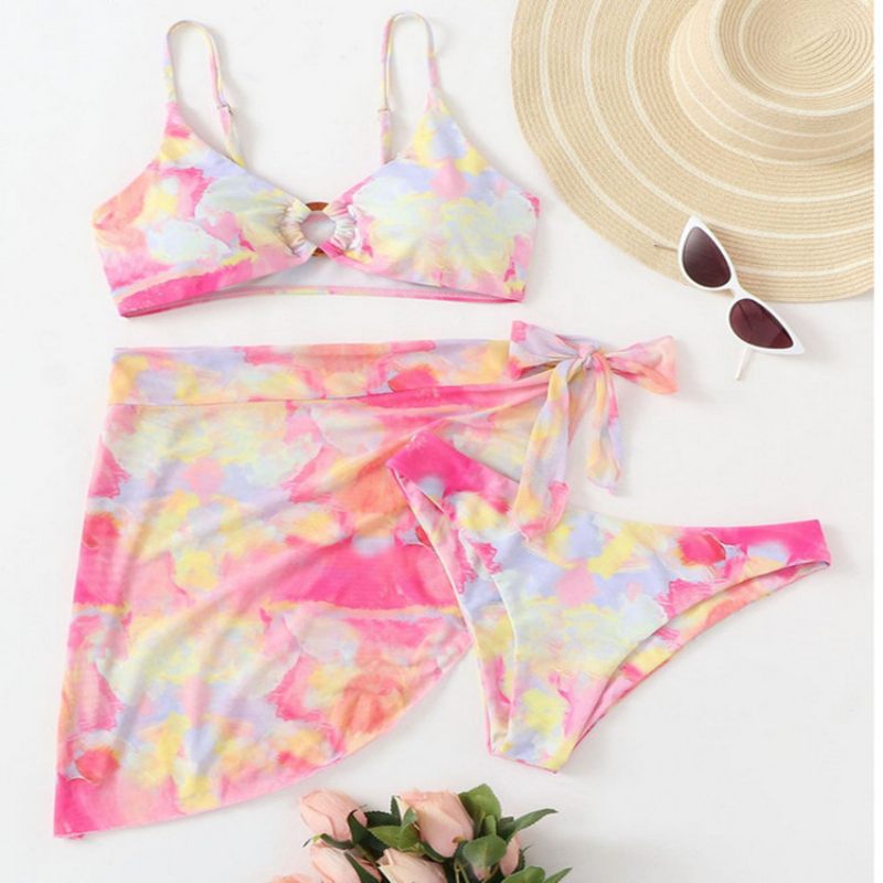 2023 Nové Plavky Bikiny Sexi Delené S Trojdielnou Sukňou