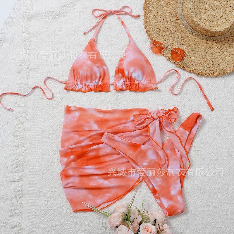 2023 Nové Plavky Bikiny Sexi Delené S Trojdielnou Sukňou