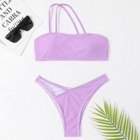 2023 Nové Prešívanie Na Jednom Ramene Delené Plavky Oceľová Podpora Bikiny Bikini