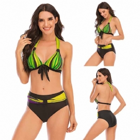 2023 Nové Rozdelené Veľké Bikiny Plavky Dámske Sexy Pruhované Prázdninové