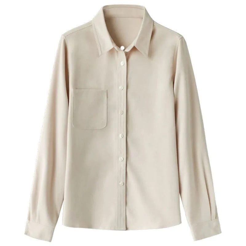 Dámska Česaná Košeľa Temperament Retro Loose Top
