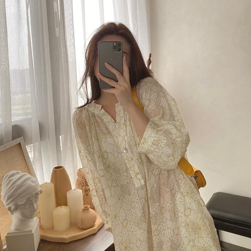 Dámska Košeľa Vintage Fashion Voľné Šaty