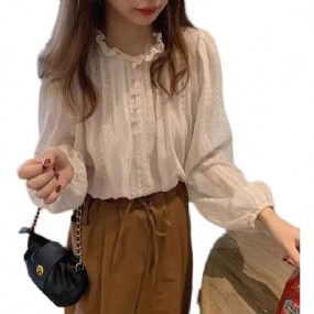 Drevená Blúzka Do Uší Sladká Čipka Háčkovaná Svieža