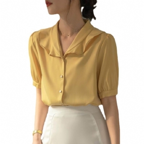 Temperamentná Biela Košeľa Lady Fashion Chic High Sense Top