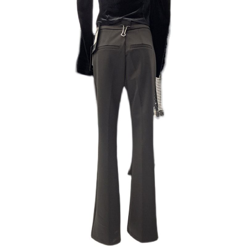 2023 New Slim Slit Ladies Ležérne Nohavice Široká Noha Vysoký Pás