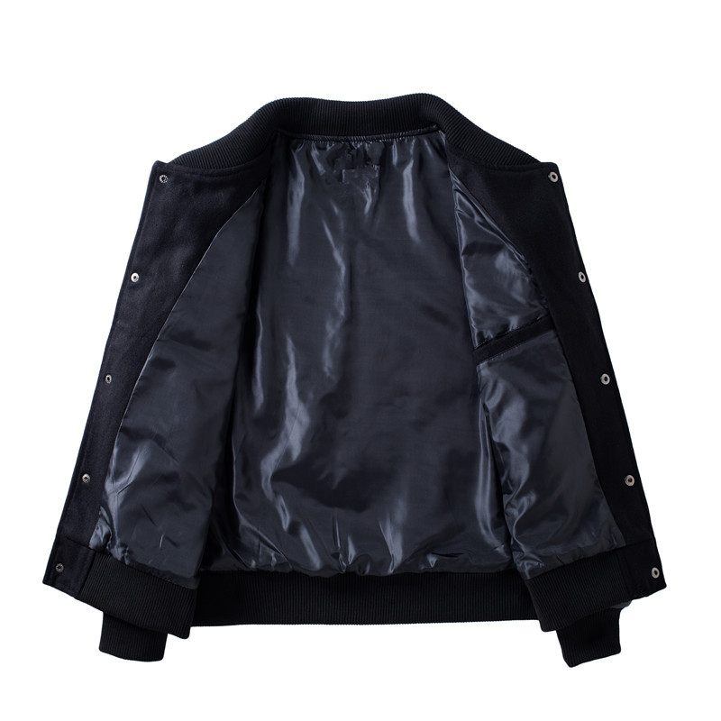 Pánska Bunda Trendy Retro Vlnená Vyšívanie