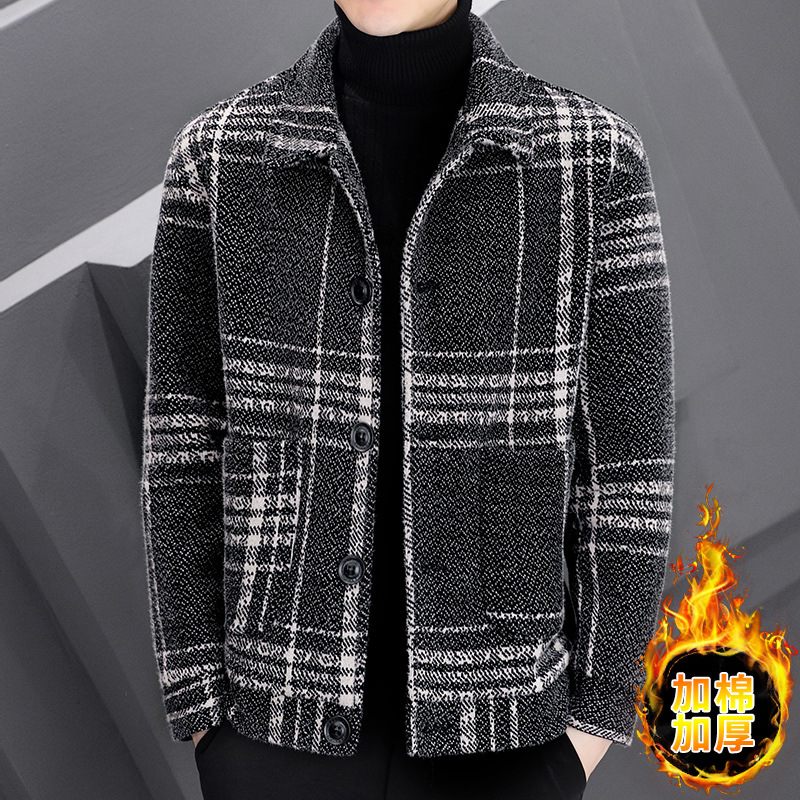 Pánske Kabáty Slim Lapel Bundy Single Breasted