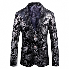 Blejzre Slim Fit Bronzujúce Pánske Modré