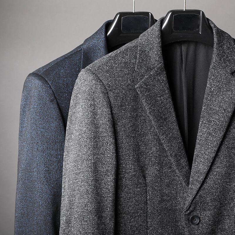Jesenná A Zimná Móda 2023 Pánske Slim-fit Blejzre Jednoradové Na Dva Gombíky