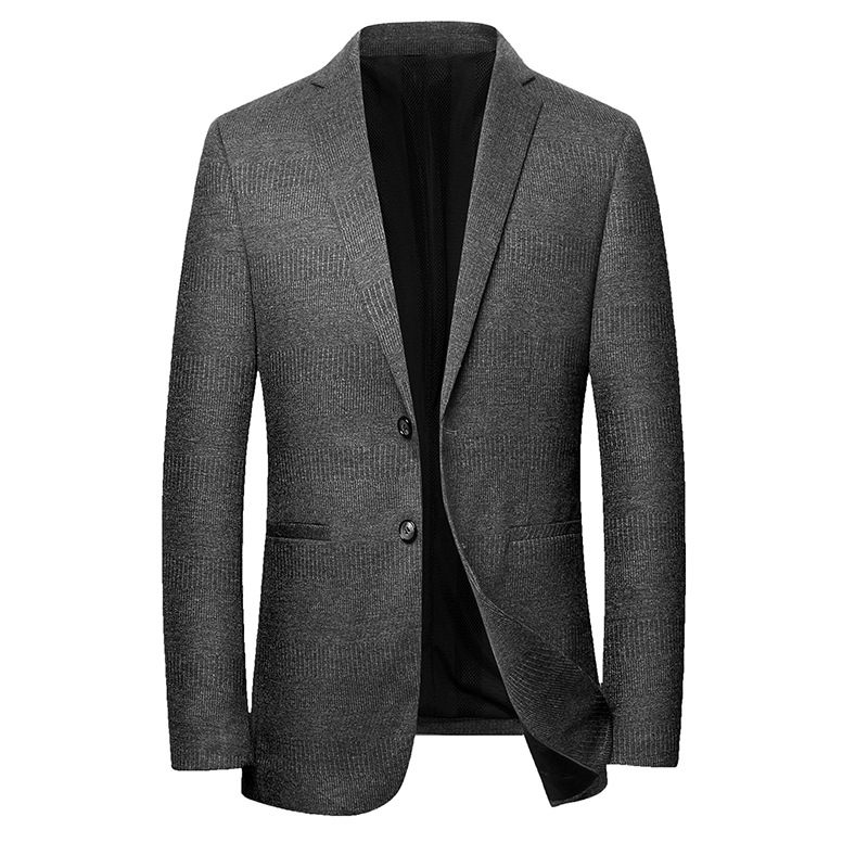 Pánske Sako Slim Fit Jednofarebné Ležérne Jednoprsia S Dvoma Gombíkmi