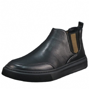 Chelsea Boots Pánske Priedušné Kožené Členkové Čižmy 2023 Jeseň A Zima Nové Zamatové Teplé Bavlnené Topánky Trendy Martin
