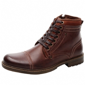 Pravá Koža Pánske Čižmy Martin Módne Men Boot