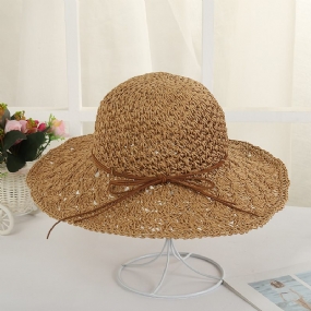 Čiapka Fashion Pletený Slamený Klobúk Outdoor Seaside Big Brim Ladies