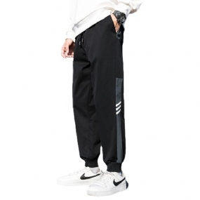 Ležérne Nohavice Pánske Trendy Slim Rovné Elastické