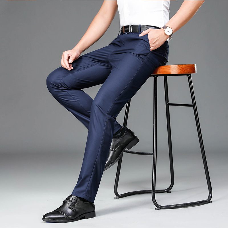 Pánske Ležérne Nohavice Slim Fit Strečové Business