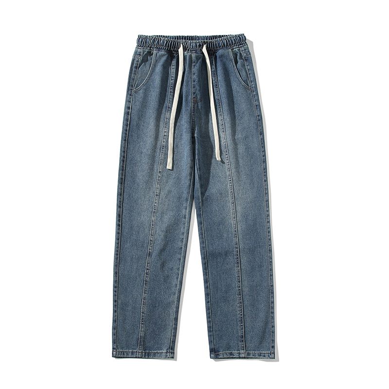 Pánske Vintage Jeans Gradient Voľné Rovné Nohavice