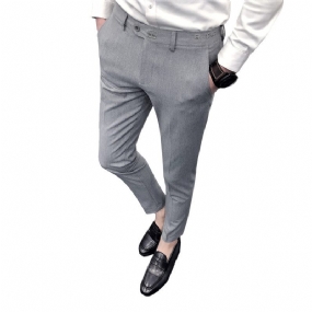 Vyšívanie Ležérne Nohavice Slim Fit Malé Nohy Muži