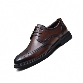 2023 Jeseň Nové Pánske Biznis Šaty Topánky Kožené Brogue Vyrezávané Trendy